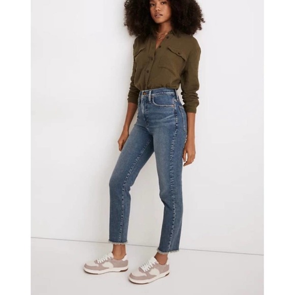 Madewell Denim - Madewell The Momjean High Rise Straight Leg Jean | Size 27
